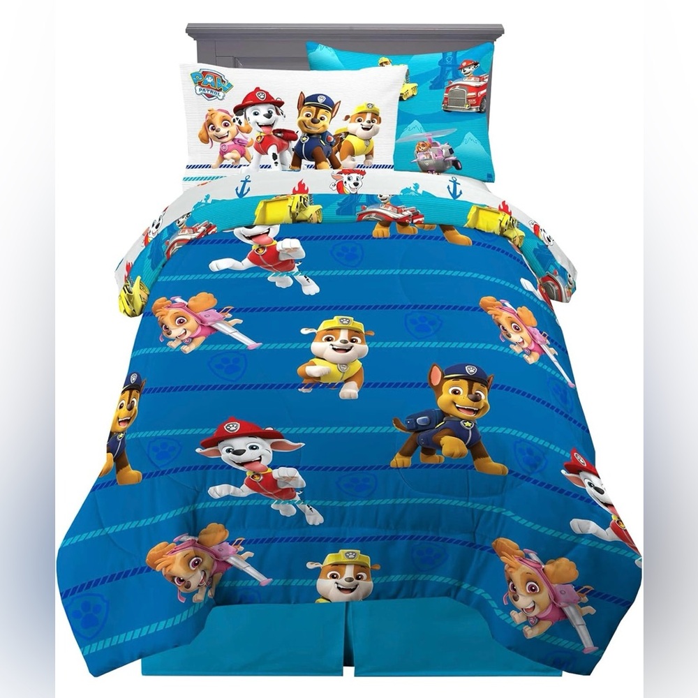 Paw Patrol Kids Bedding Super Soft Comforter 5 Piece Set
